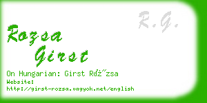 rozsa girst business card